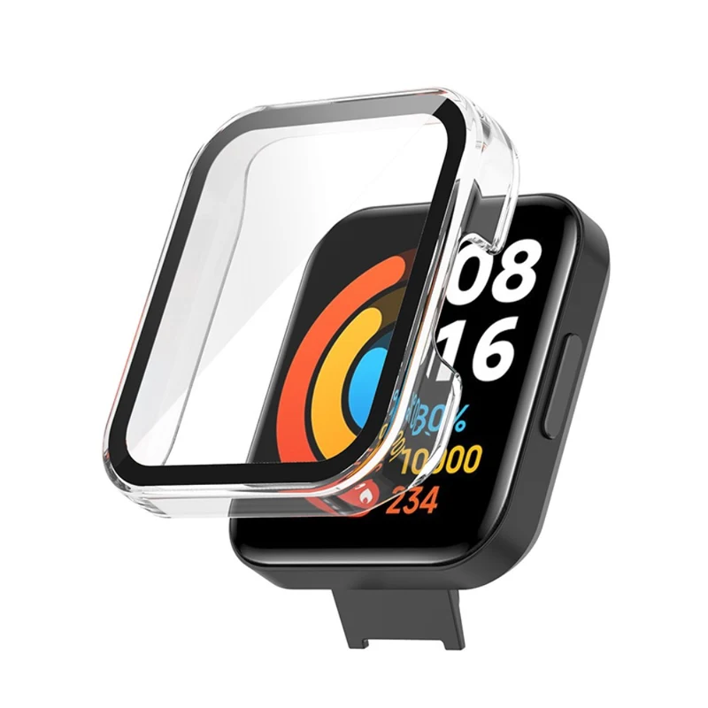 Super Gut Xiaomi Redmi Watch 2 Hülle mit Displayschutz in Plastik und Gehärtetes Glas