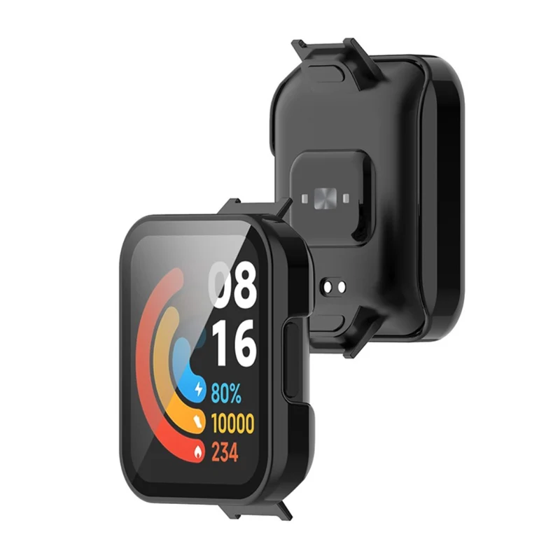 Super Gut Xiaomi Redmi Watch 2 Hülle mit Displayschutz in Plastik und Gehärtetes Glas