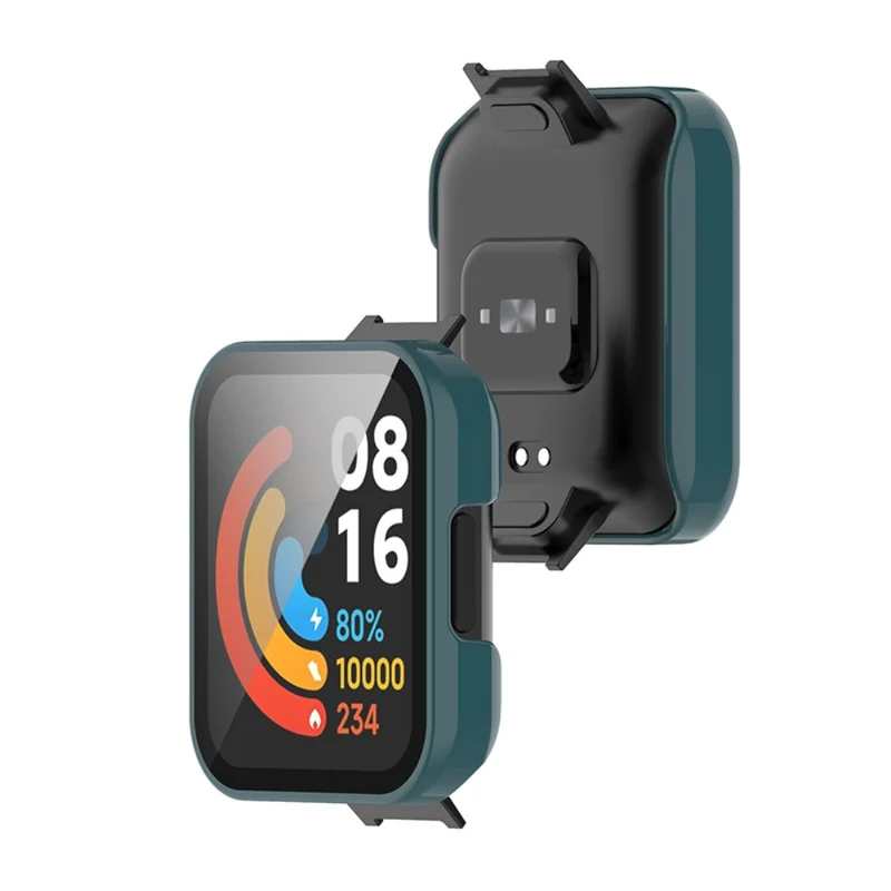 Super Gut Xiaomi Redmi Watch 2 Hülle mit Displayschutz in Plastik und Gehärtetes Glas