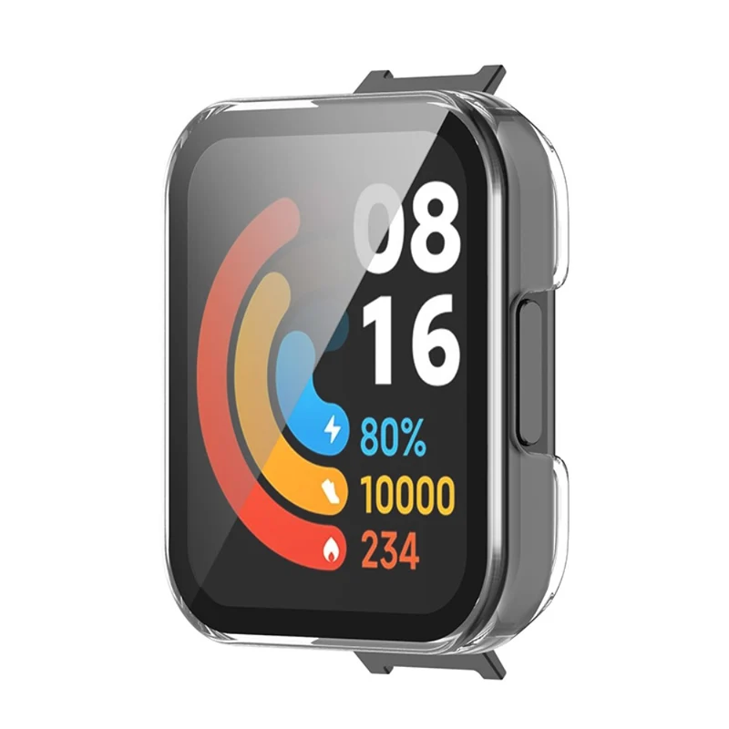 Super Gut Xiaomi Redmi Watch 2 Hülle mit Displayschutz in Plastik und Gehärtetes Glas