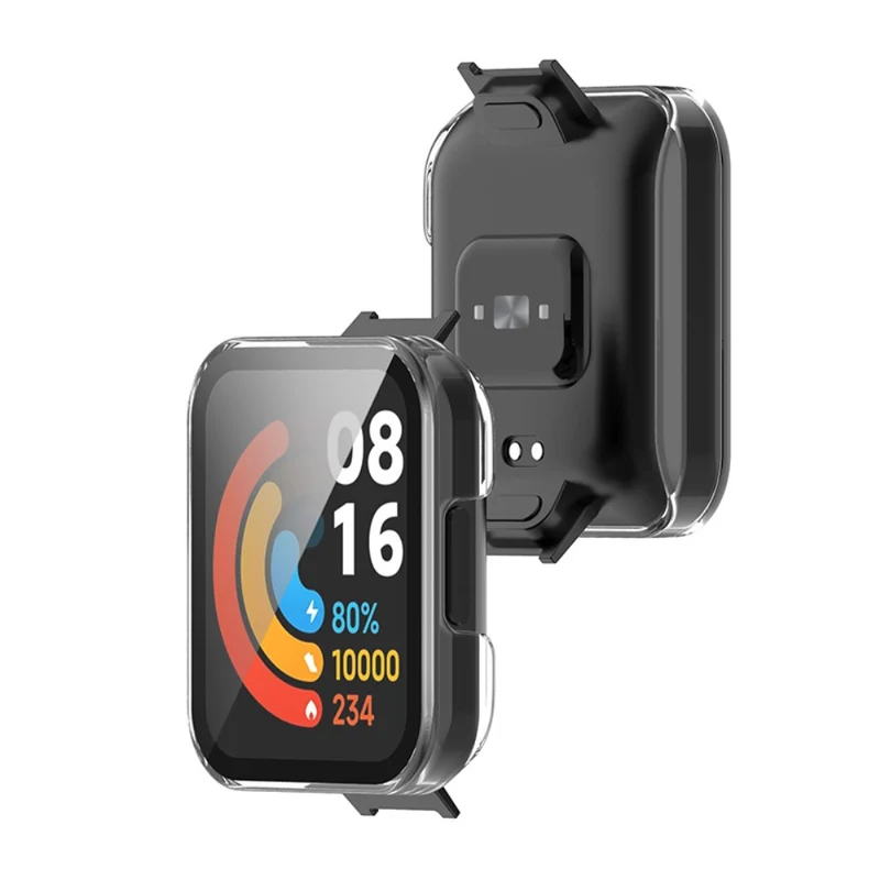 Super Gut Xiaomi Redmi Watch 2 Hülle mit Displayschutz in Plastik und Gehärtetes Glas