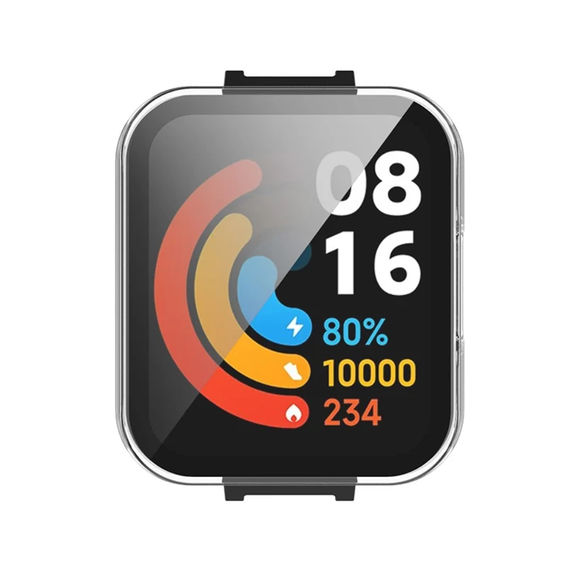 Super Gut Xiaomi Redmi Watch 2 Hülle mit Displayschutz in Plastik und Gehärtetes Glas