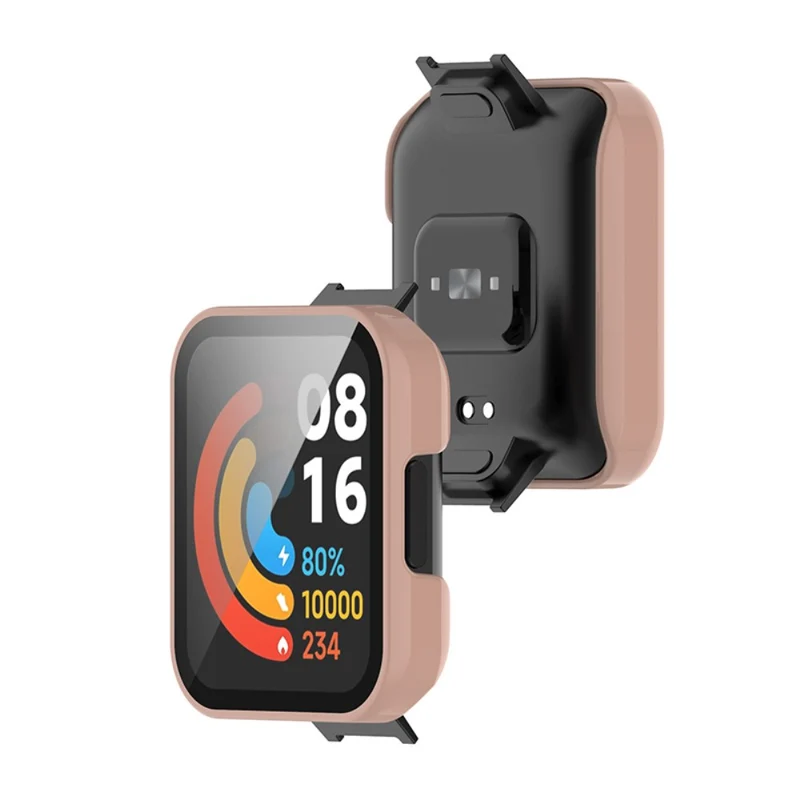 Super Gut Xiaomi Redmi Watch 2 Hülle mit Displayschutz in Plastik und Gehärtetes Glas