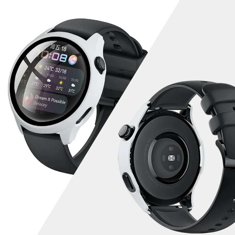 Super Stylisch Huawei Watch 3 Hülle mit Displayschutz in Plastik und Gehärtetes Glas
