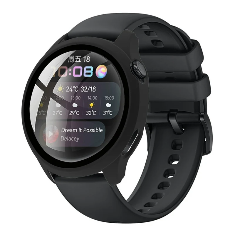 Super Stylisch Huawei Watch 3 Hülle mit Displayschutz in Plastik und Gehärtetes Glas