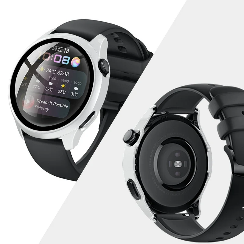 Super Stylisch Huawei Watch 3 Hülle mit Displayschutz in Plastik und Gehärtetes Glas