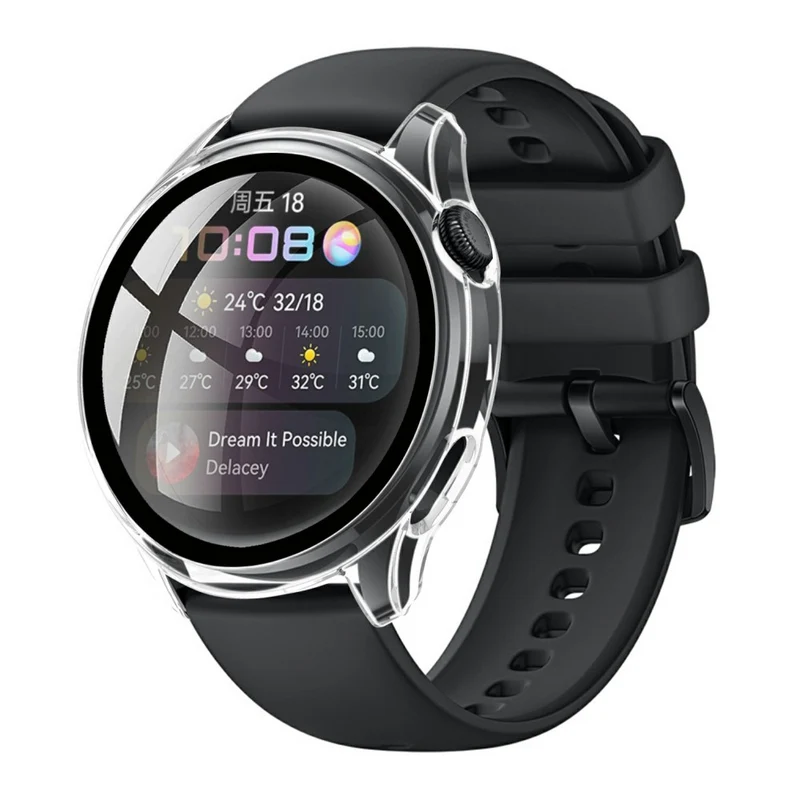 Super Stylisch Huawei Watch 3 Hülle mit Displayschutz in Plastik und Gehärtetes Glas