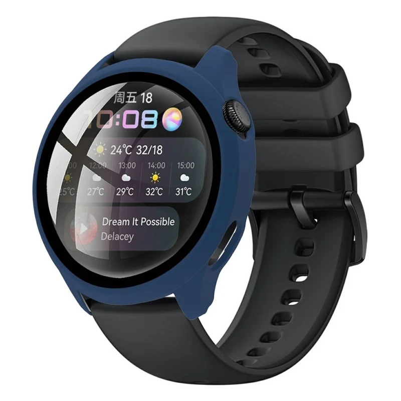 Super Stylisch Huawei Watch 3 Hülle mit Displayschutz in Plastik und Gehärtetes Glas