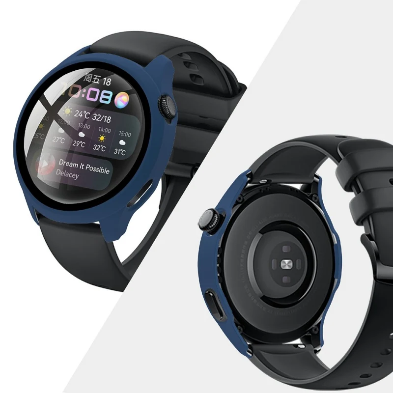 Super Stylisch Huawei Watch 3 Hülle mit Displayschutz in Plastik und Gehärtetes Glas