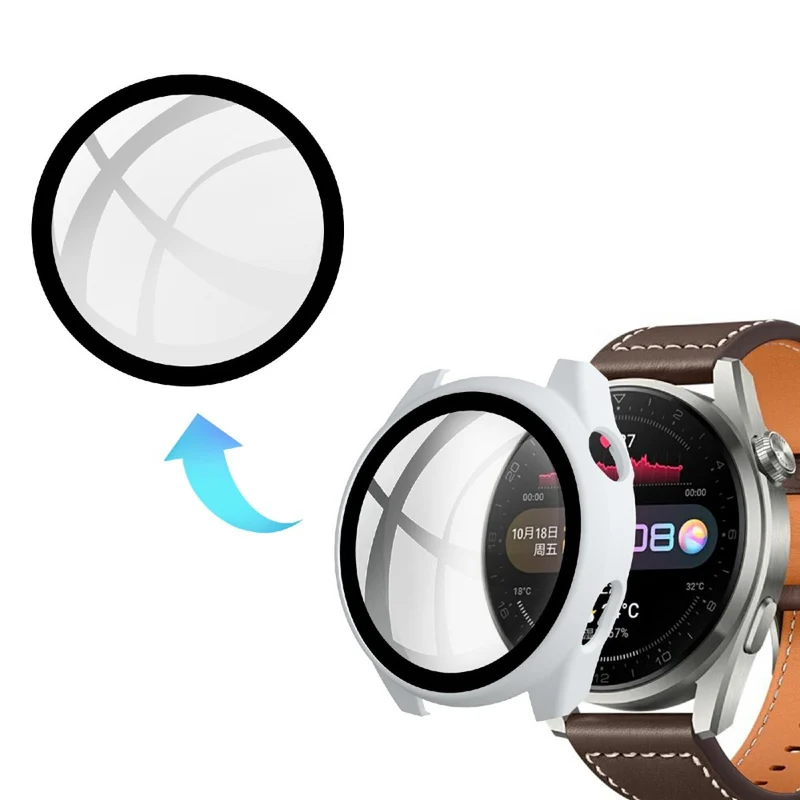 Absolut Stylisch Huawei Watch 3 Pro Hülle mit Displayschutz in Plastik und Gehärtetes Glas