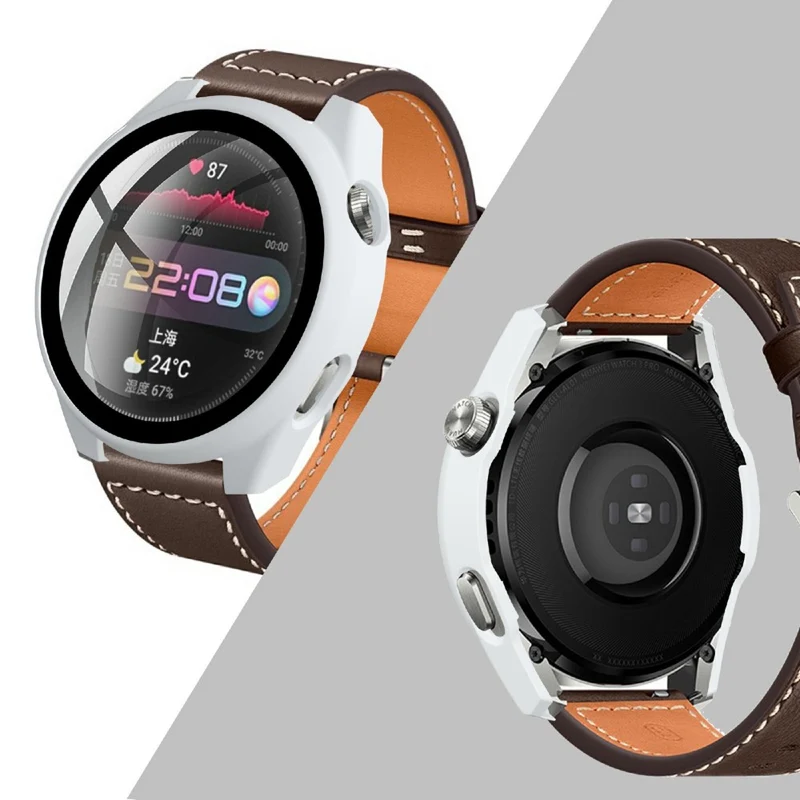 Absolut Stylisch Huawei Watch 3 Pro Hülle mit Displayschutz in Plastik und Gehärtetes Glas