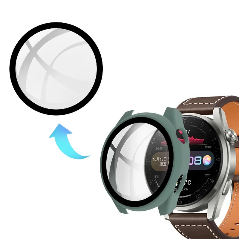 Absolut Stylisch Huawei Watch 3 Pro Hülle mit Displayschutz in Plastik und Gehärtetes Glas