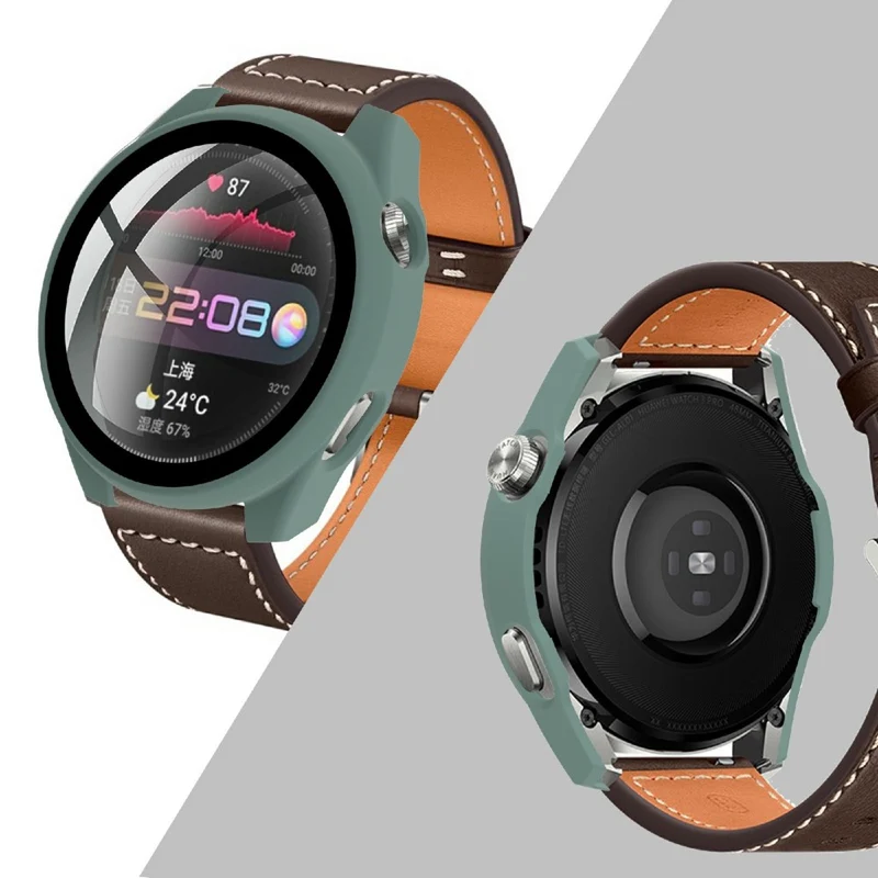 Absolut Stylisch Huawei Watch 3 Pro Hülle mit Displayschutz in Plastik und Gehärtetes Glas