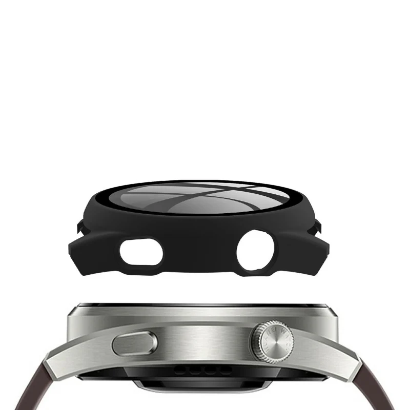 Absolut Stylisch Huawei Watch 3 Pro Hülle mit Displayschutz in Plastik und Gehärtetes Glas