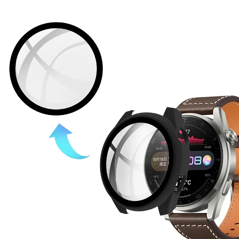 Absolut Stylisch Huawei Watch 3 Pro Hülle mit Displayschutz in Plastik und Gehärtetes Glas