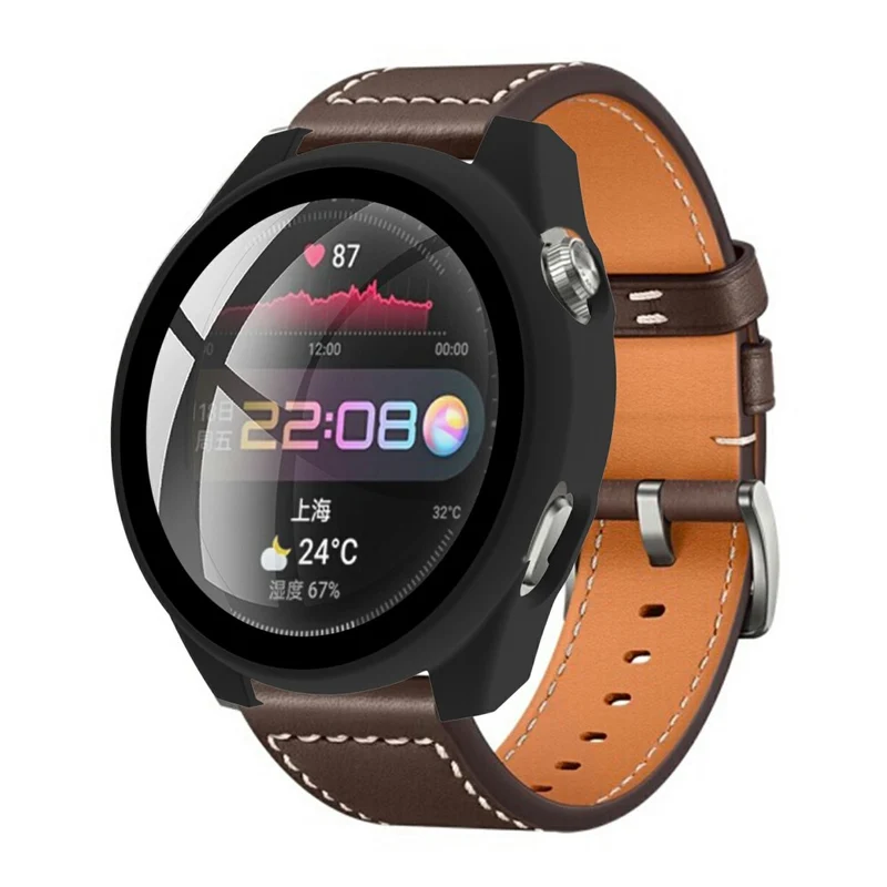 Absolut Stylisch Huawei Watch 3 Pro Hülle mit Displayschutz in Plastik und Gehärtetes Glas