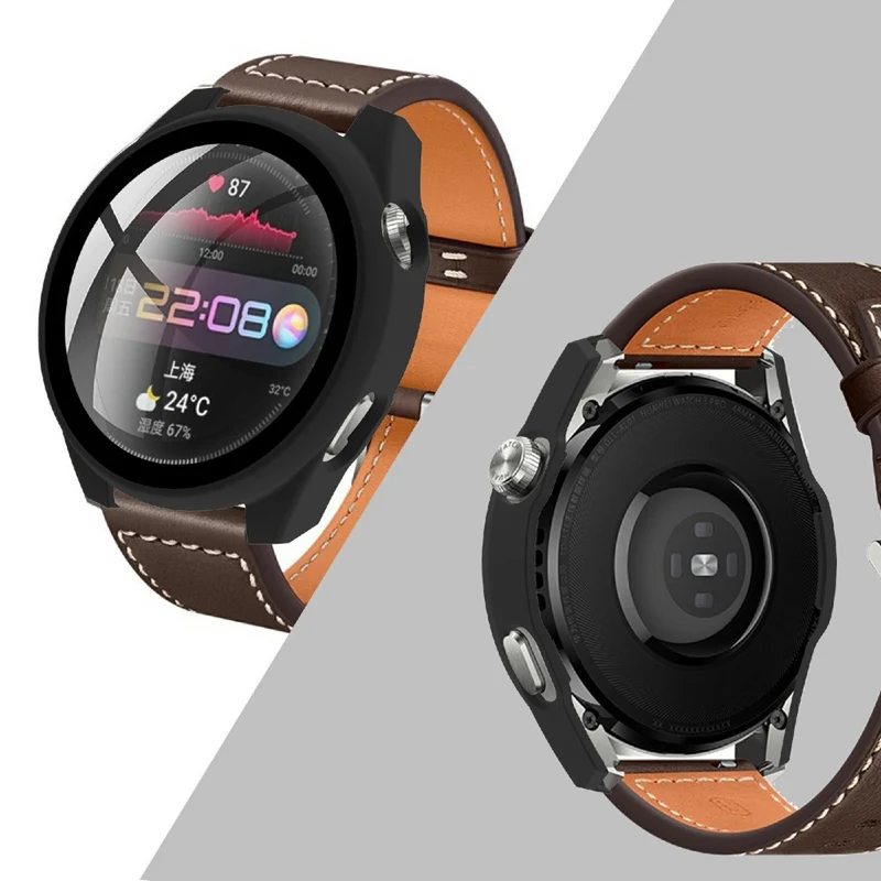 Absolut Stylisch Huawei Watch 3 Pro Hülle mit Displayschutz in Plastik und Gehärtetes Glas