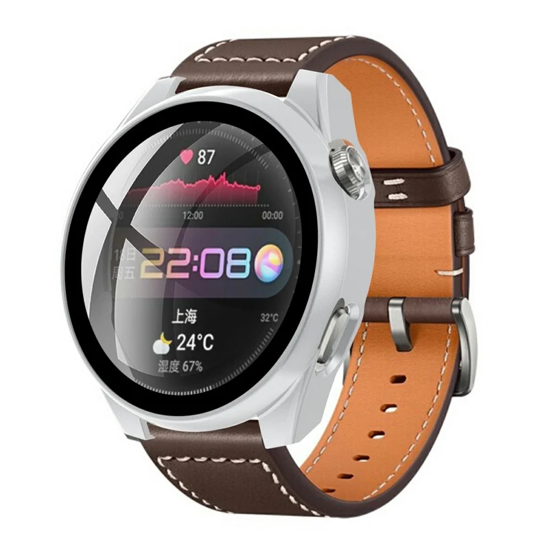 Absolut Stylisch Huawei Watch 3 Pro Hülle mit Displayschutz in Plastik und Gehärtetes Glas