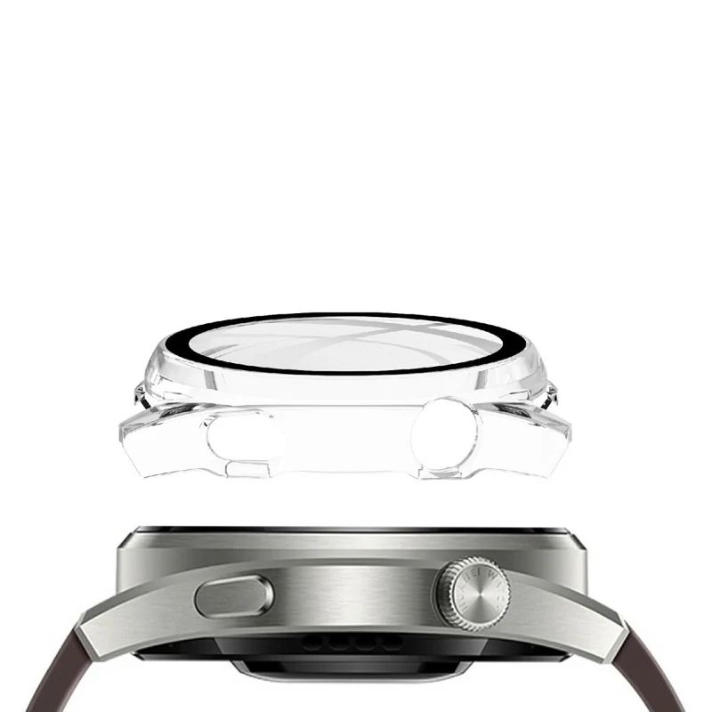 Absolut Stylisch Huawei Watch 3 Pro Hülle mit Displayschutz in Plastik und Gehärtetes Glas