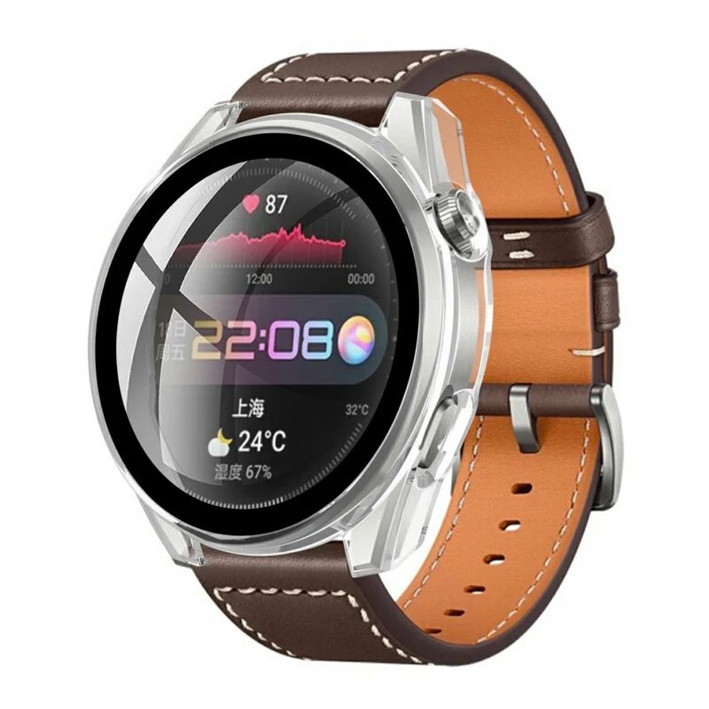 Absolut Stylisch Huawei Watch 3 Pro Hülle mit Displayschutz in Plastik und Gehärtetes Glas