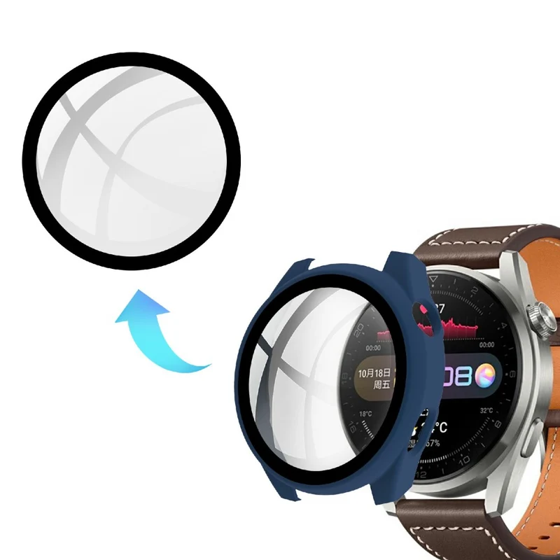 Absolut Stylisch Huawei Watch 3 Pro Hülle mit Displayschutz in Plastik und Gehärtetes Glas