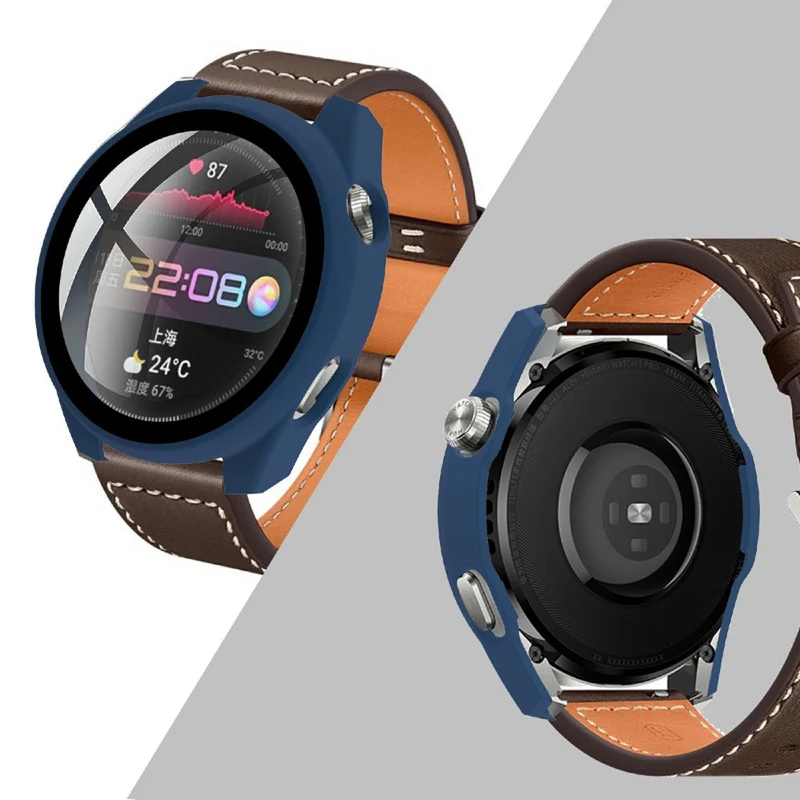 Absolut Stylisch Huawei Watch 3 Pro Hülle mit Displayschutz in Plastik und Gehärtetes Glas