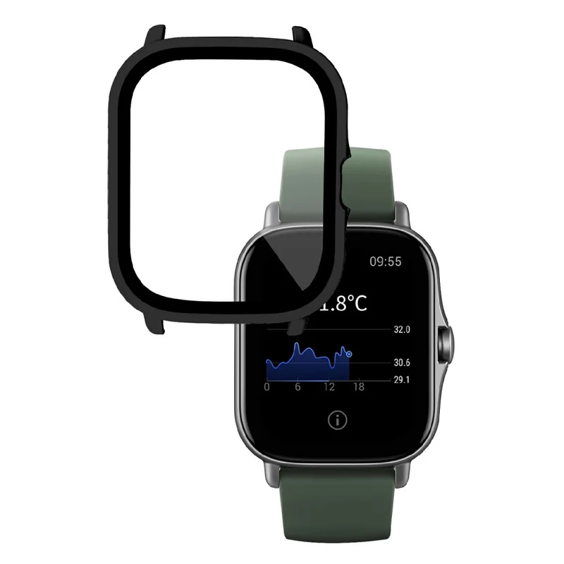 Großartig Amazfit GTS 2 Hülle mit Displayschutz in Plastik und Gehärtetes Glas