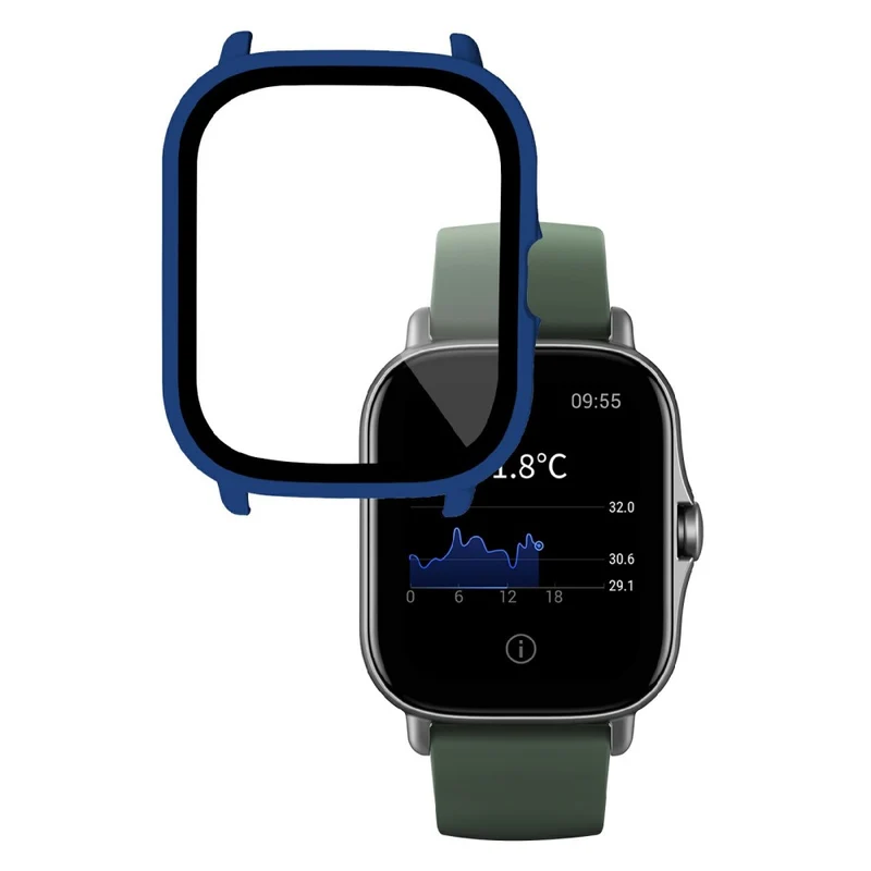 Großartig Amazfit GTS 2 Hülle mit Displayschutz in Plastik und Gehärtetes Glas