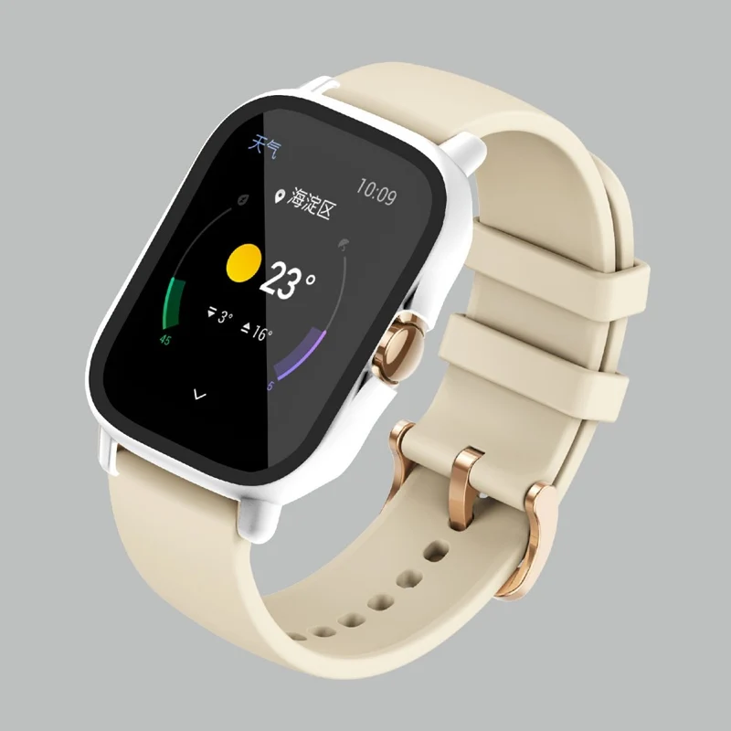 Großartig Amazfit GTS 2 Hülle mit Displayschutz in Plastik und Gehärtetes Glas