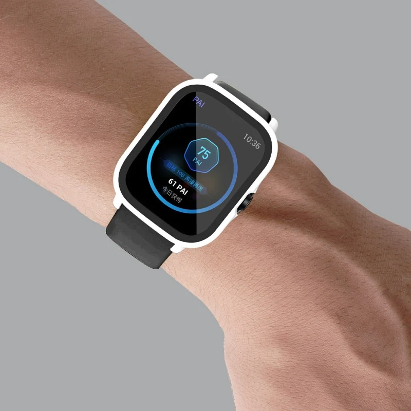 Großartig Amazfit GTS 2 Hülle mit Displayschutz in Plastik und Gehärtetes Glas