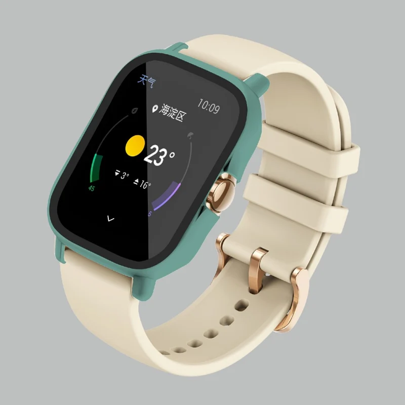 Großartig Amazfit GTS 2 Hülle mit Displayschutz in Plastik und Gehärtetes Glas