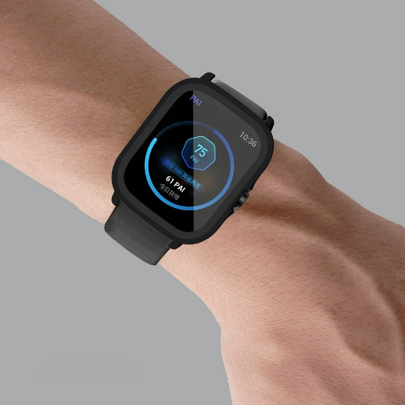 Großartig Amazfit GTS 2 Hülle mit Displayschutz in Plastik und Gehärtetes Glas