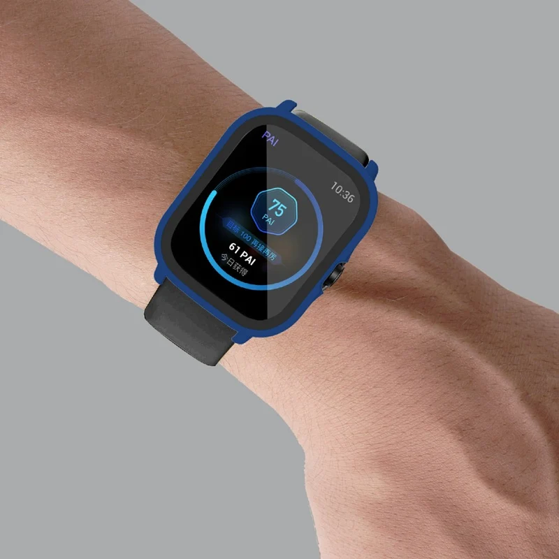 Großartig Amazfit GTS 2 Hülle mit Displayschutz in Plastik und Gehärtetes Glas