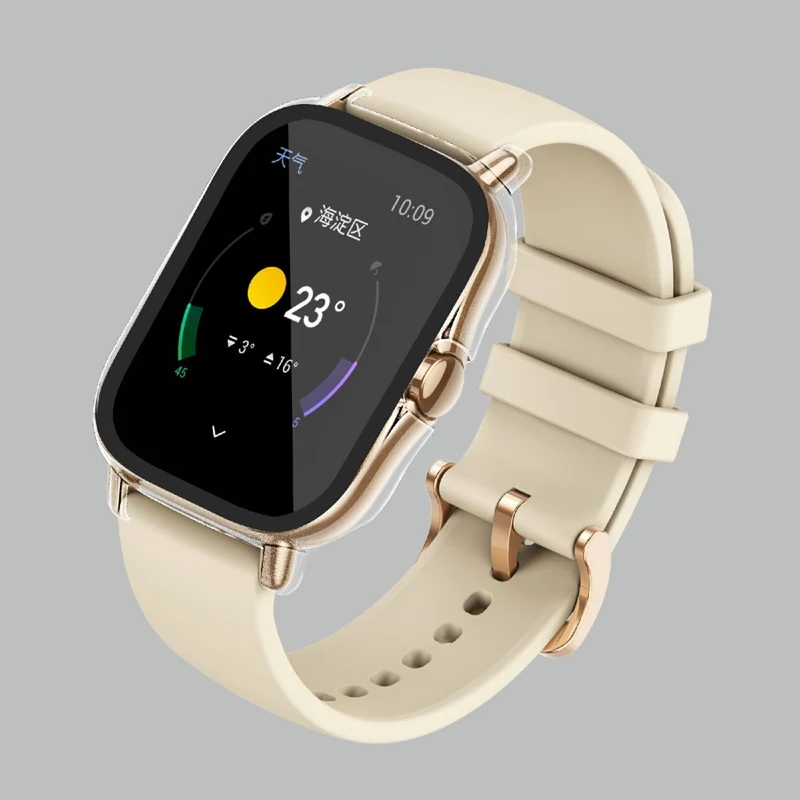 Großartig Amazfit GTS 2 Hülle mit Displayschutz in Plastik und Gehärtetes Glas