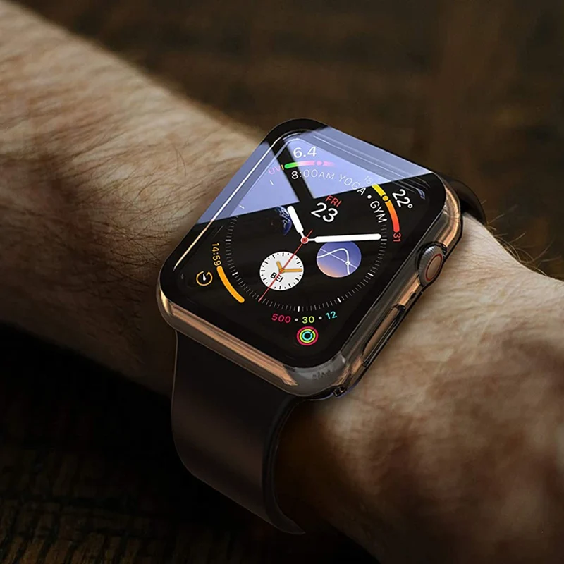 Auffallend Nett Apple Watch Series 7 41mm Hülle mit Displayschutz in Plastik und Gehärtetes Glas