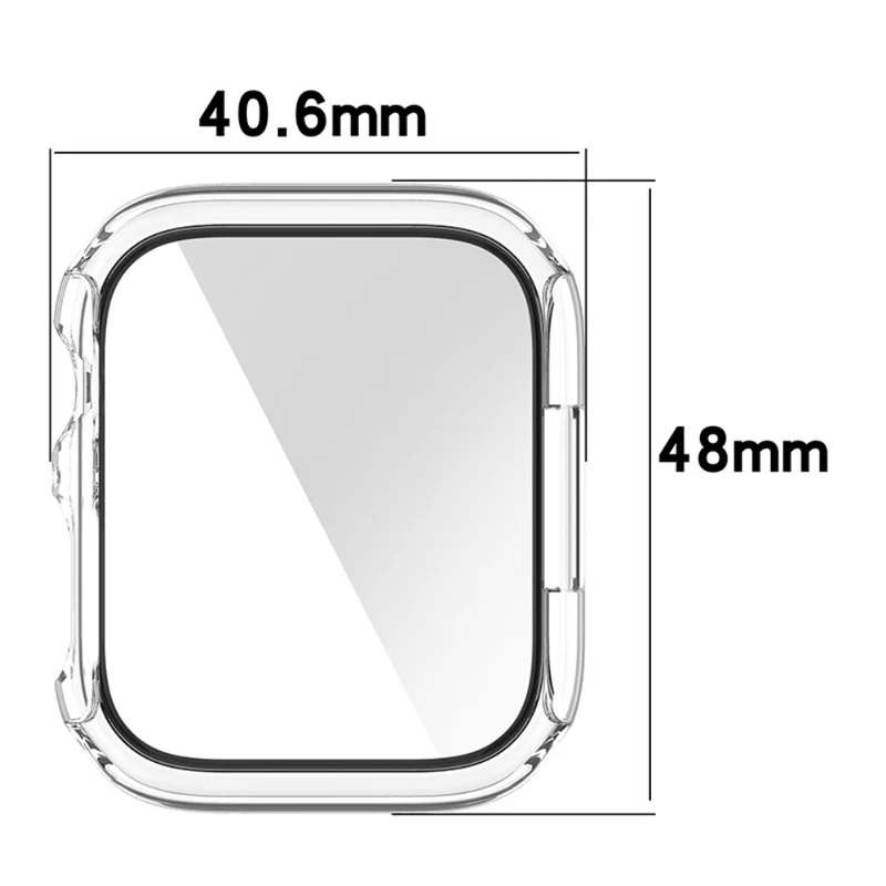 Supersauber Apple Watch Series 7 45mm Hülle mit Displayschutz in Plastik und Gehärtetes Glas