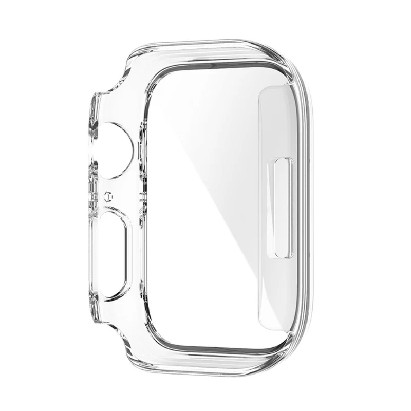 Schützend Apple Watch Series 7 41mm Hülle mit Displayschutz in Plastik und Gehärtetes Glas