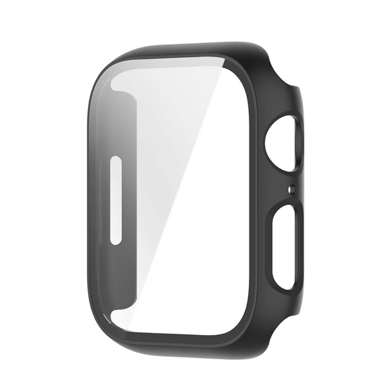 Schützend Apple Watch Series 7 41mm Hülle mit Displayschutz in Plastik und Gehärtetes Glas