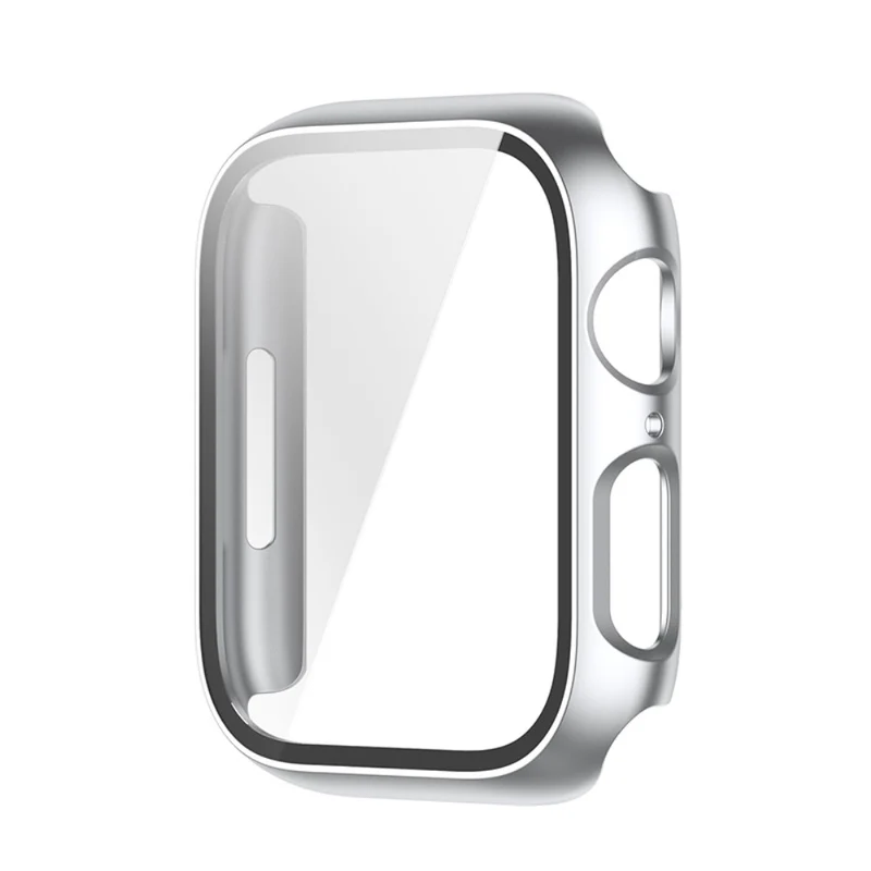Schützend Apple Watch Series 7 41mm Hülle mit Displayschutz in Plastik und Gehärtetes Glas