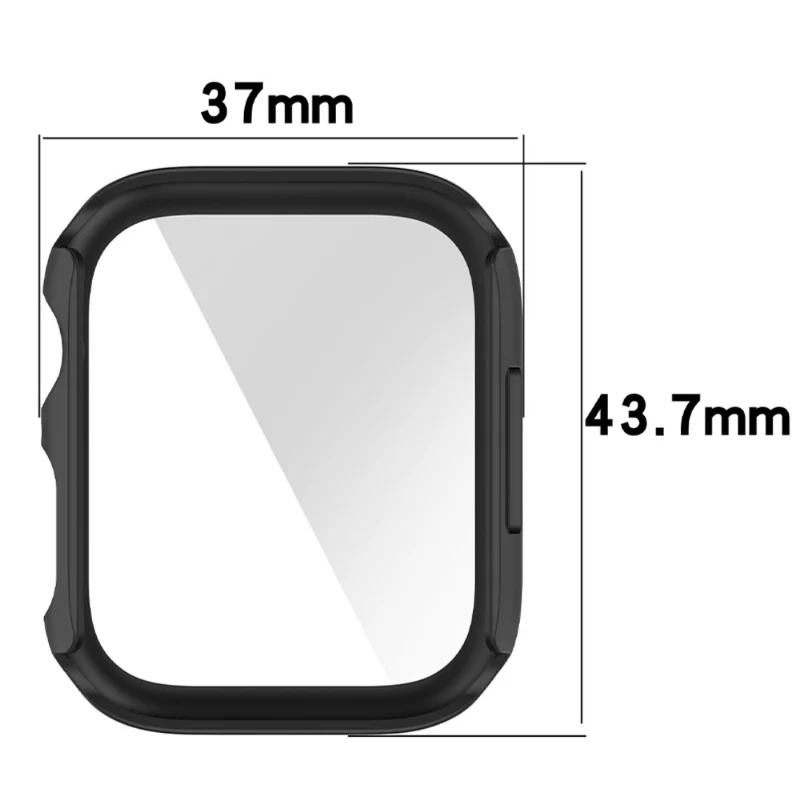 Schützend Apple Watch Series 7 41mm Hülle mit Displayschutz in Plastik und Gehärtetes Glas