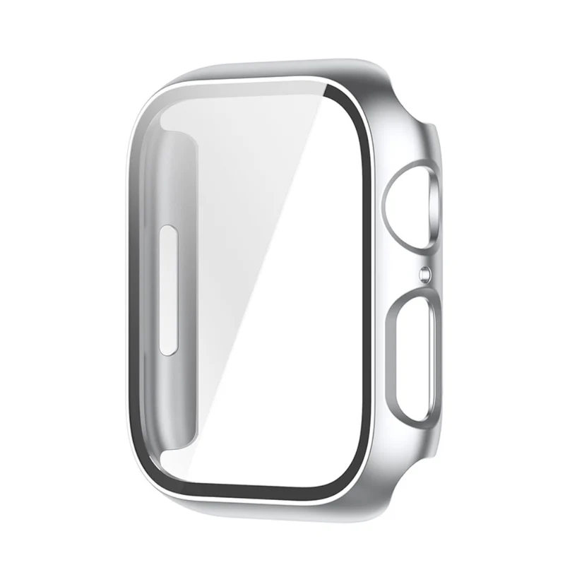 Stilvoll Apple Watch Series 7 45mm Hülle mit Displayschutz in Plastik und Gehärtetes Glas