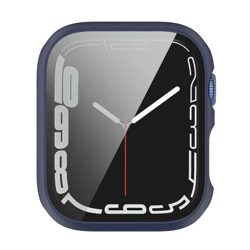 Stilvoll Apple Watch Series 7 45mm Hülle mit Displayschutz in Plastik und Gehärtetes Glas