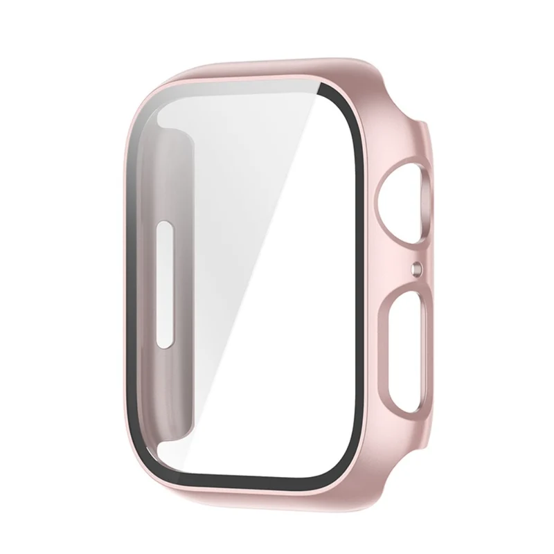 Stilvoll Apple Watch Series 7 45mm Hülle mit Displayschutz in Plastik und Gehärtetes Glas