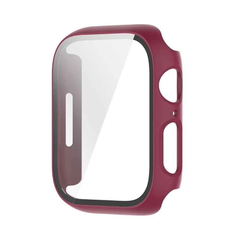 Stilvoll Apple Watch Series 7 45mm Hülle mit Displayschutz in Plastik und Gehärtetes Glas