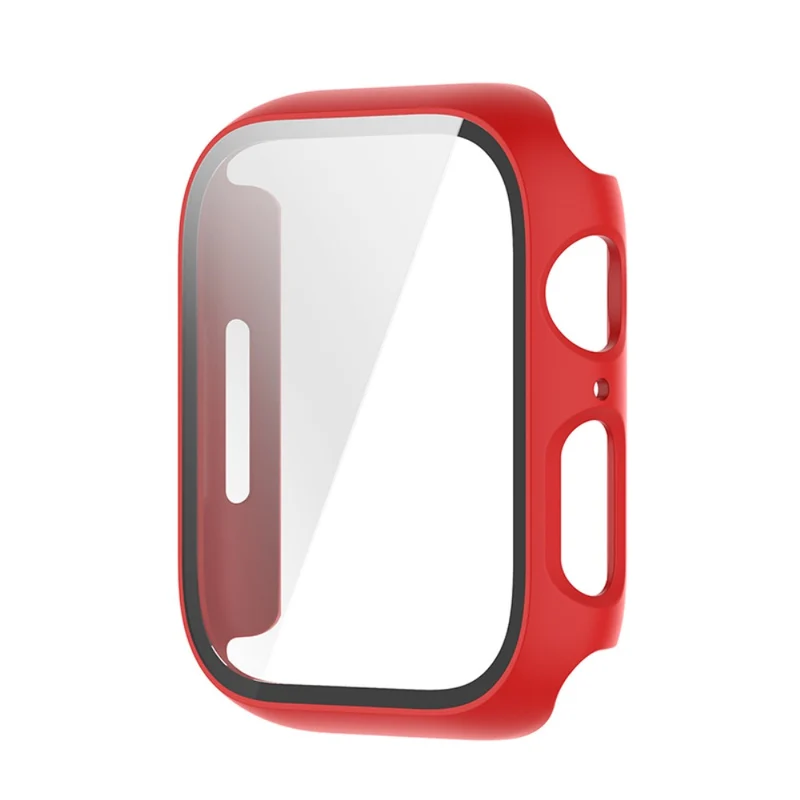 Stilvoll Apple Watch Series 7 45mm Hülle mit Displayschutz in Plastik und Gehärtetes Glas