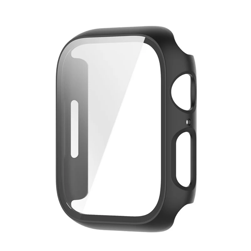 Stilvoll Apple Watch Series 7 45mm Hülle mit Displayschutz in Plastik und Gehärtetes Glas