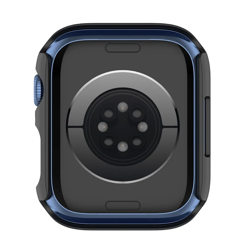 Stilvoll Apple Watch Series 7 45mm Hülle mit Displayschutz in Plastik und Gehärtetes Glas
