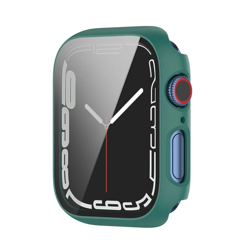 Stilvoll Apple Watch Series 7 45mm Hülle mit Displayschutz in Plastik und Gehärtetes Glas