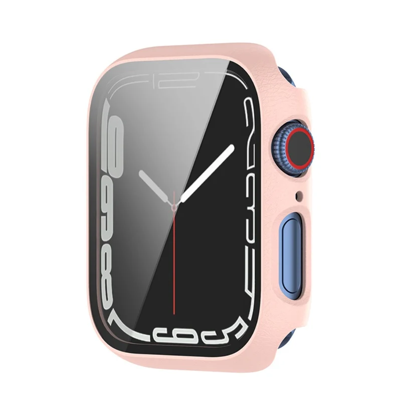 Stilvoll Apple Watch Series 7 45mm Hülle mit Displayschutz in Plastik und Gehärtetes Glas