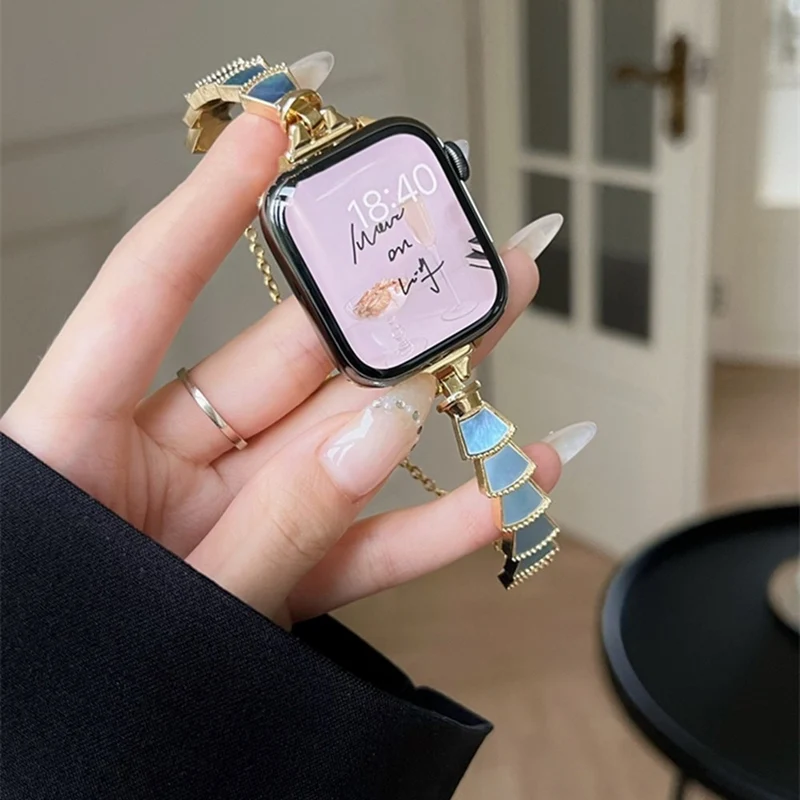 Stark Universell Apple Metall und Strass armband